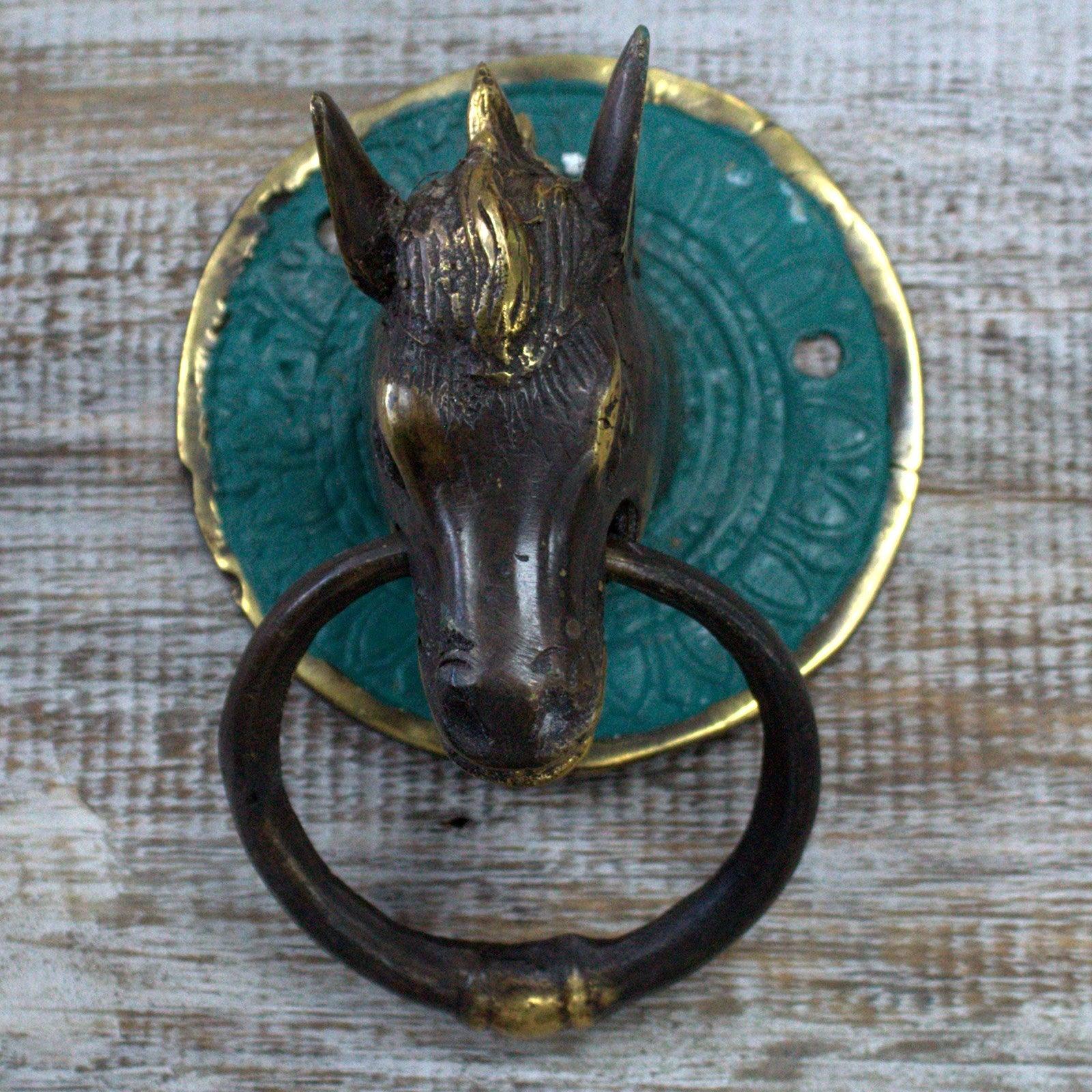 Animal Brass Door Knocker - Horses Head - Home Inspired Gifts