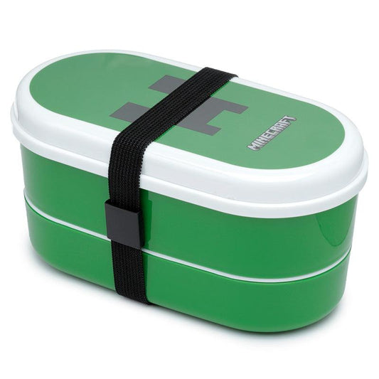 Bento Lunch Box with Fork & Spoon - Minecraft Creeper - Home Inspired Gifts