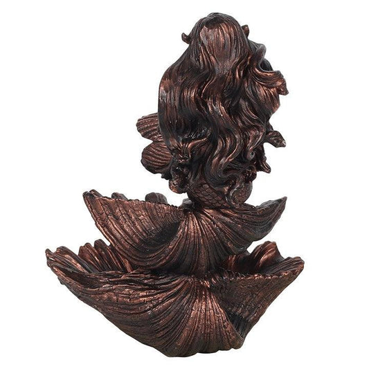 Bronze Effect Mermaid Backflow Incense Burner - Home Inspired Gifts