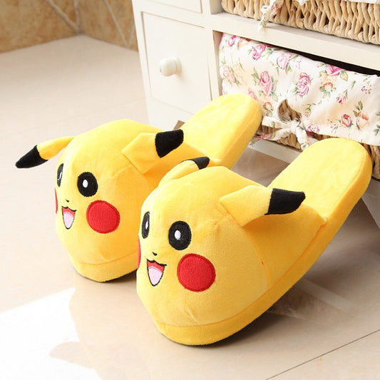 Pokemon Pikachu Character Plush Slippers - One Size
