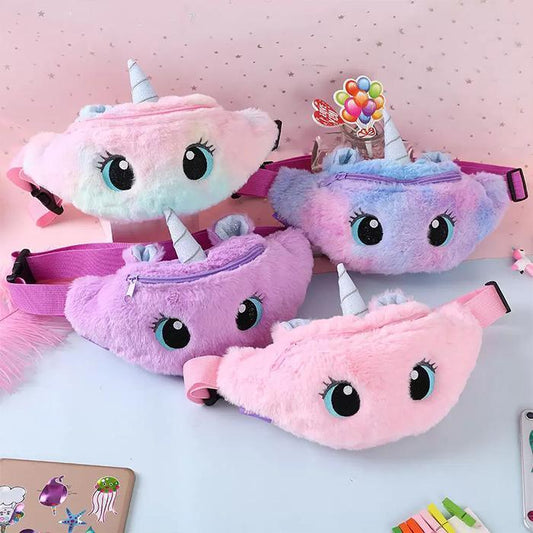 Cute Plush Unicorn Children's Waist Bum Bag - 4 Colours - Home Inspired Gifts
