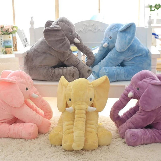 Cute Soft Plush Long Nose Elephant Toy Baby Pillow Lumbar Cushion - Home Inspired Gifts
