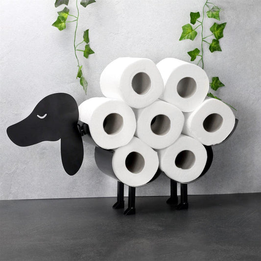 Dog Design Metal Toilet Roll Holder Bathroom Storage - Home Inspired Gifts