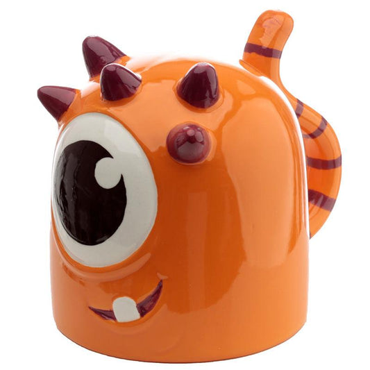 Novelty Upside Down Black Ceramic Mug - Orange Monstarz Monster - Home Inspired Gifts