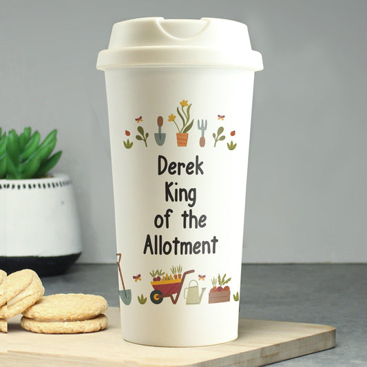 Personalised Gardening Double Walled Reusable Travel Mug Cup 380ml - Home Inspired Gifts