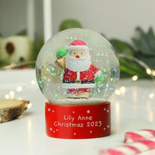Personalised Santa Message Glitter Snow Globe - Water Ball - Home Inspired Gifts