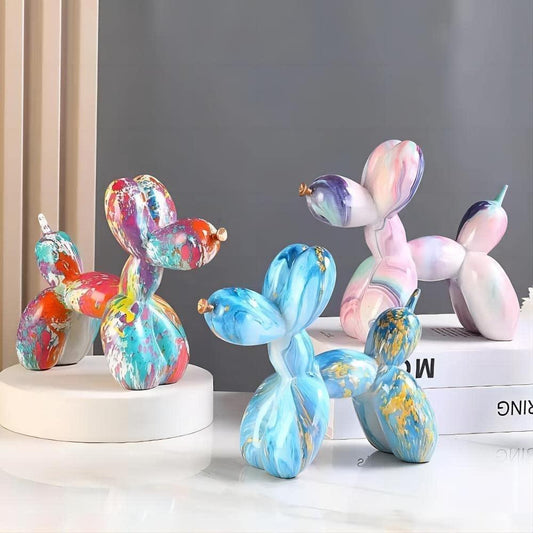 Resin Balloon Dog Colourful Animal Ornaments Shelf Decorations - Home Inspired Gifts