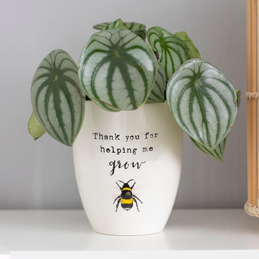 Thank You For Helping Me Grow Ceramic Plant Pot - Home Inspired Gifts