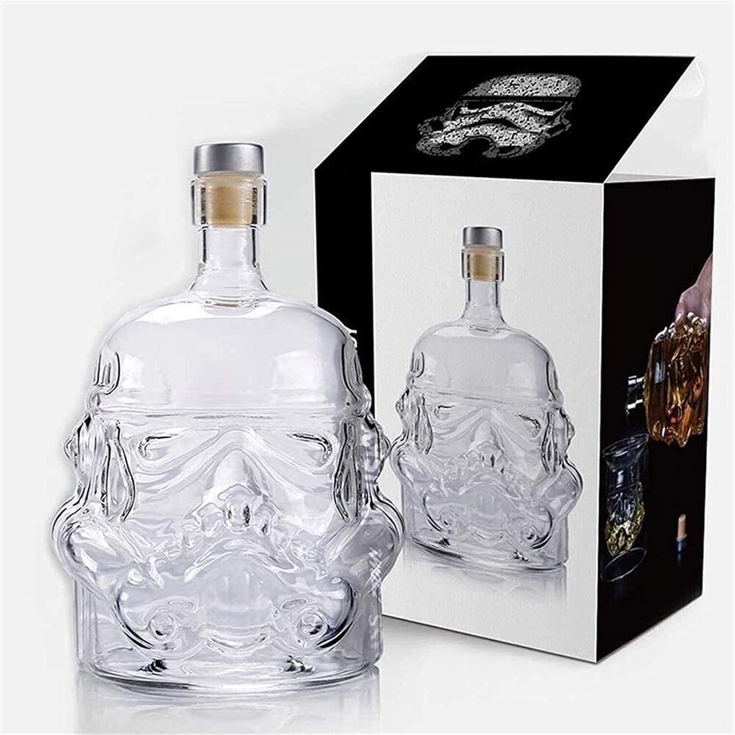 Transparent Star Wars Stormtrooper Glass Decanter Bottle with Stopper & Tumbler Cup - Home Inspired Gifts