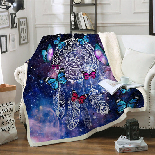 Warm Soft Fleece Blanket Throw - Bohemian Dreamcatcher - Home Inspired Gifts