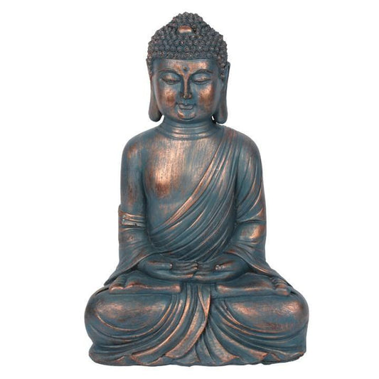 Small Blue Hands in Lap Sitting Buddha Zen Ornament - Home Inspired Gifts