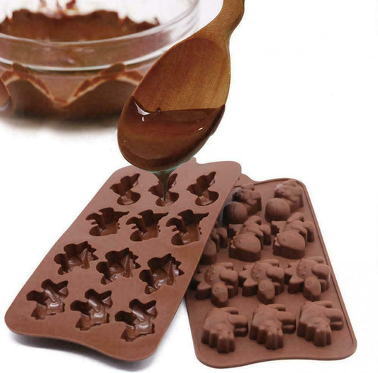12 Dinosaurs Silicone Baking Chocolate Fondant Jelly Ice Cube Mould - Home Inspired Gifts
