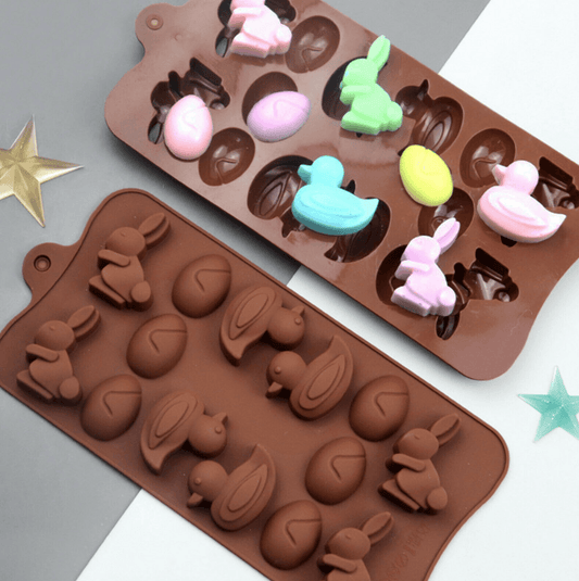 14 Rabbit Bunny Eggs Duck Easter Silicone Baking Chocolate Mould - Home Inspired Gifts