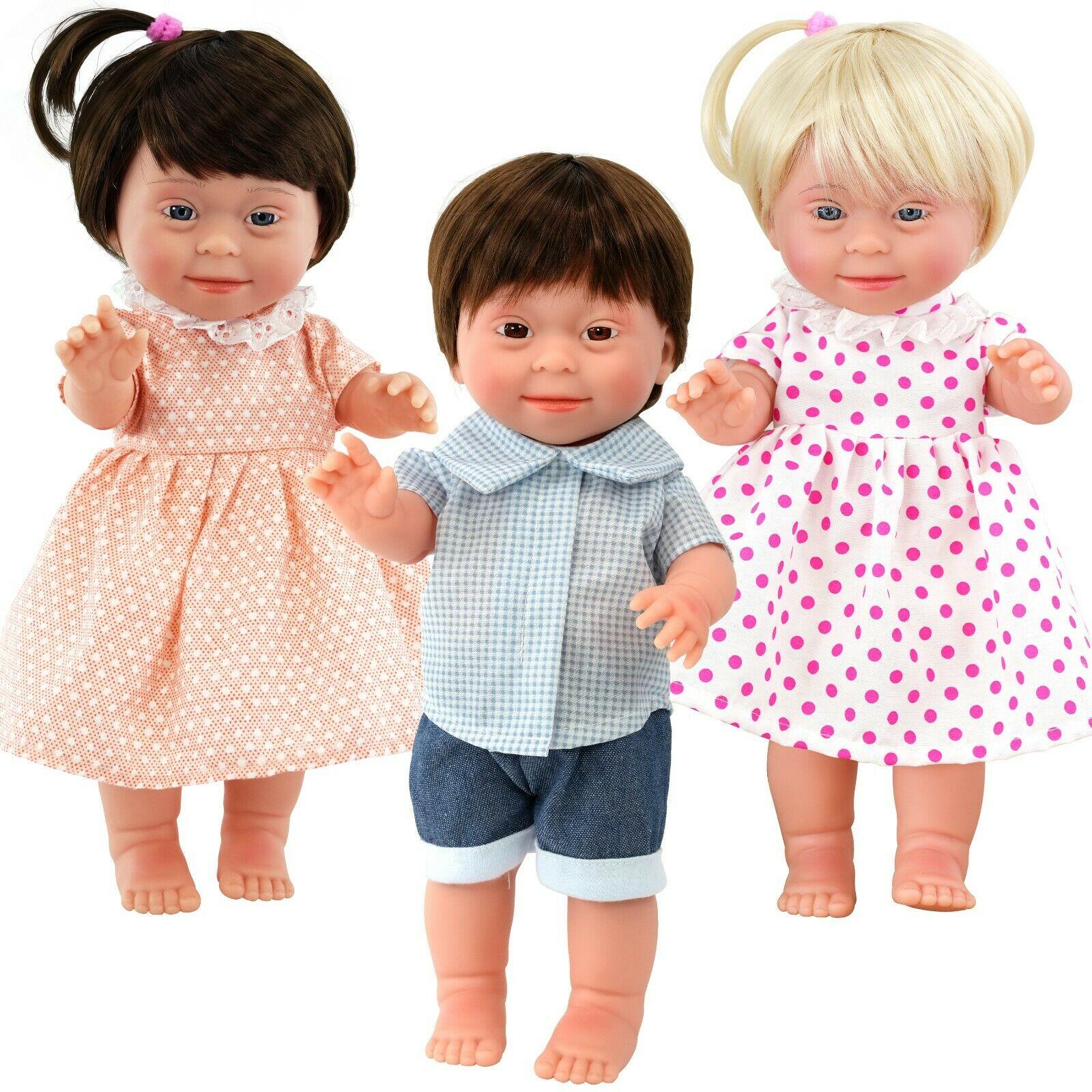 14" Down's Syndrome Real Touch Poseable New Born Baby Doll - Home Inspired Gifts