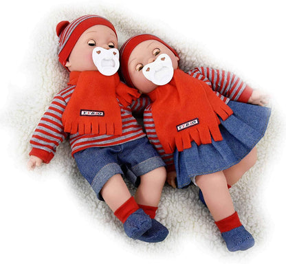 16" Real Touch Poseable New Born Baby Boy Girl Doll with Freckles - Home Inspired Gifts