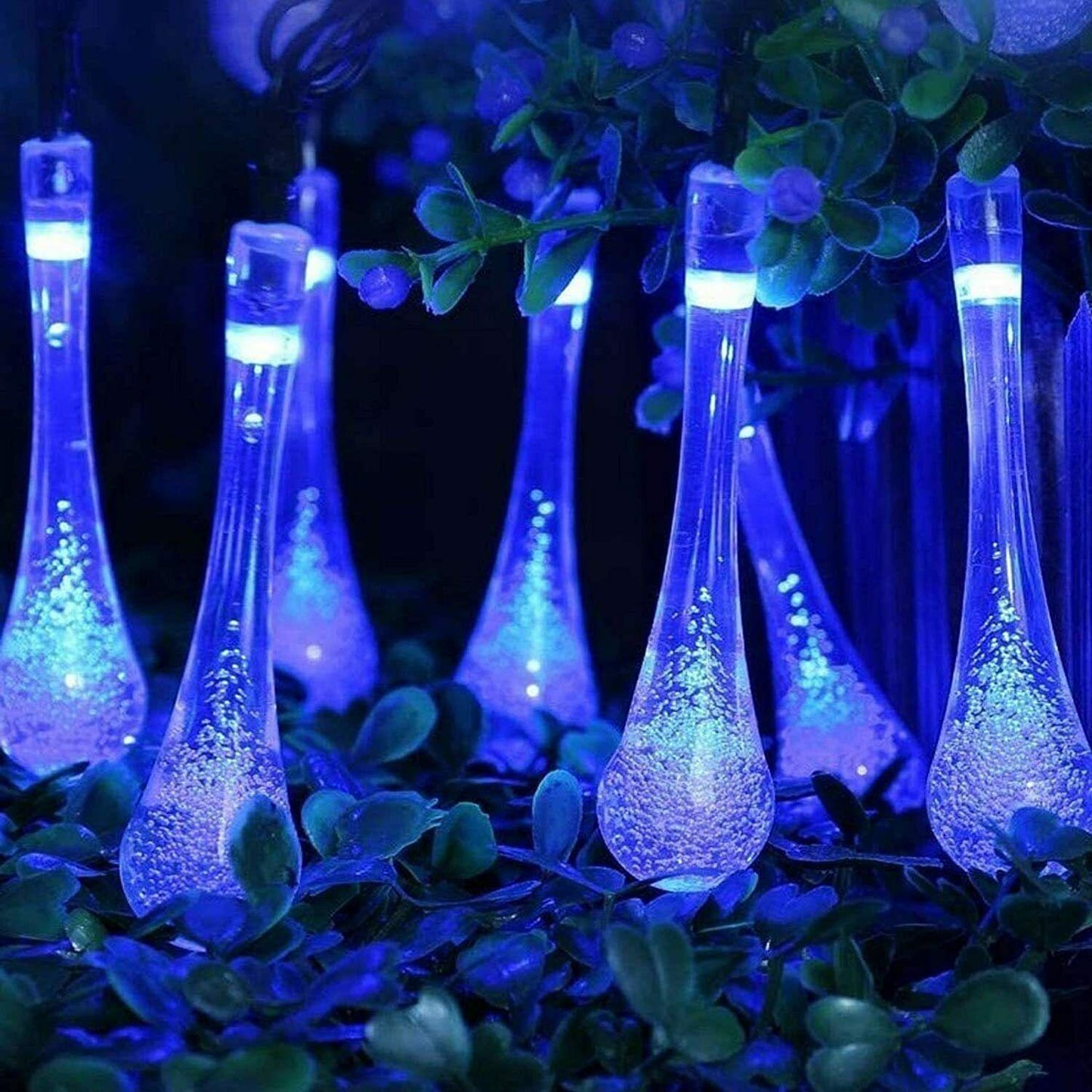 20 LED Raindrop Teardrop Solar Powered String Fairy Lights 7m - Home Inspired Gifts