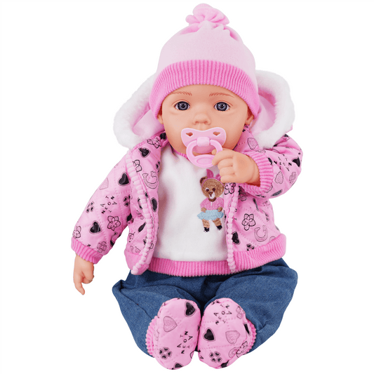 20" Real Touch Poseable New Born Baby Girl Pinky Pink Doll - Home Inspired Gifts
