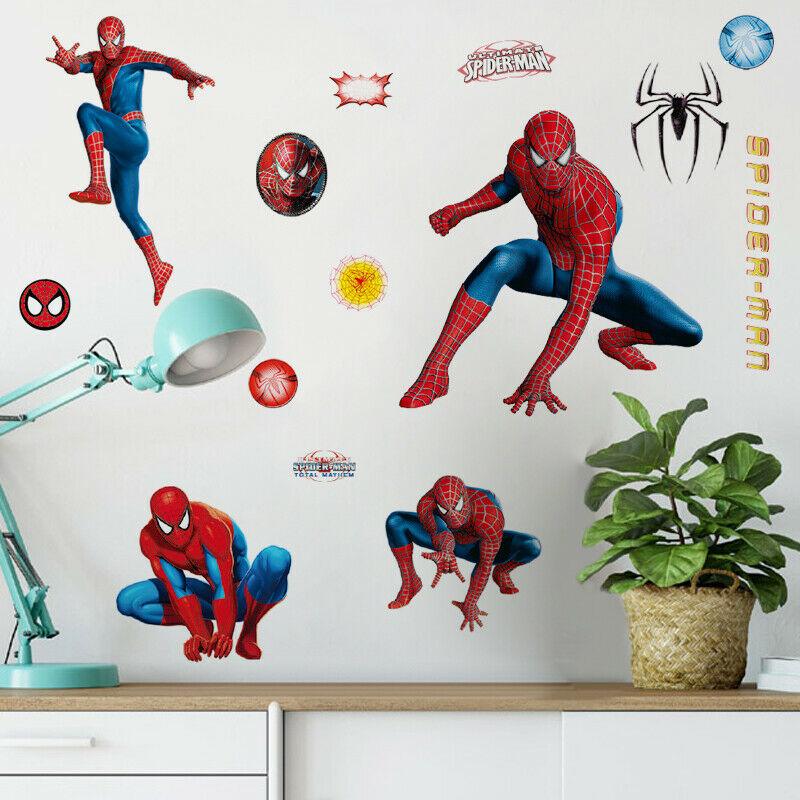 49pcs Amazing Spiderman Wall Stickers Boys Kids Bedroom Decals - Home Inspired Gifts