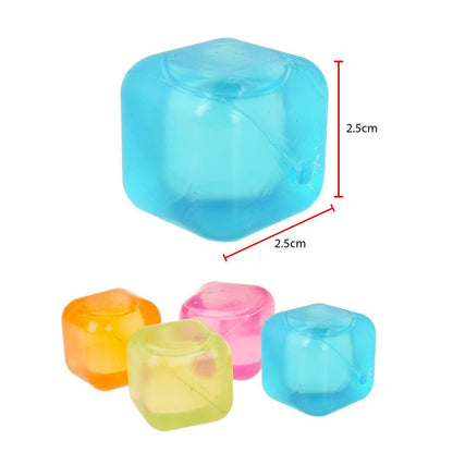 60 Reusable Ice Cubes Multi Coloured Fast Freezable Water Filled - Home Inspired Gifts