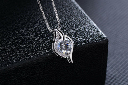 925 Sterling Silver Swirl Stone Pendant Chain Necklace Jewellery - Home Inspired Gifts