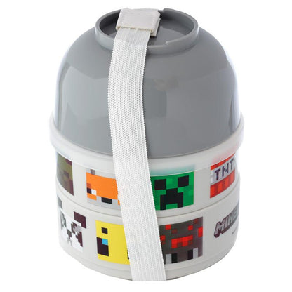 Bento Round Stacked Lunch Box Bowl Pot - Minecraft Faces - Home Inspired Gifts