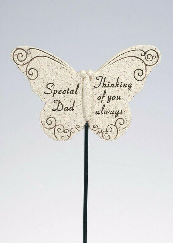 Butterfly Graveside Remembrance Stake Spike Memorial Plaque - Home Inspired Gifts