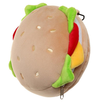 Fast Food Burger Relaxeazzz Plush Round Travel Pillow & Eye Mask Set - Home Inspired Gifts