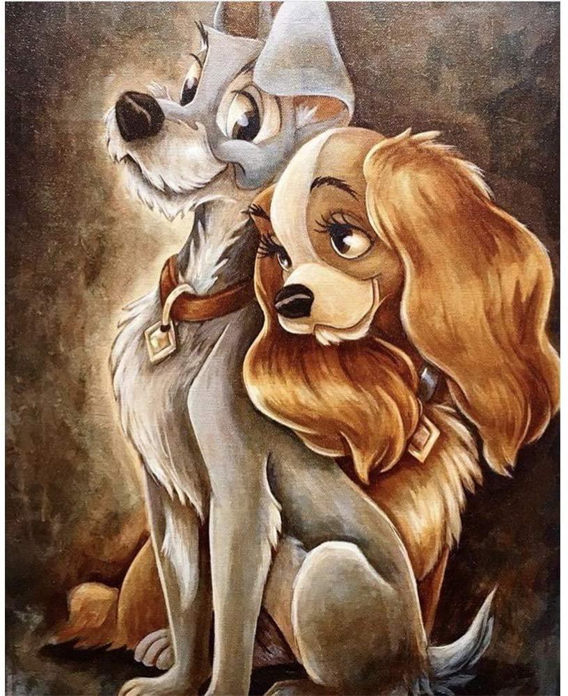 Full Drill 5D Diamond Painting Art Kit Lady and the Tramp - Home Inspired Gifts
