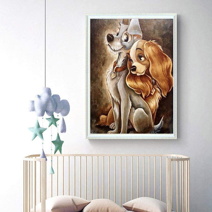 Full Drill 5D Diamond Painting Art Kit Lady and the Tramp - Home Inspired Gifts