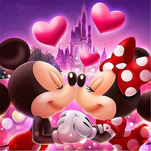 Full Drill 5D Diamond Painting Art Kit Love Hearts Mickey Minnie - Home Inspired Gifts