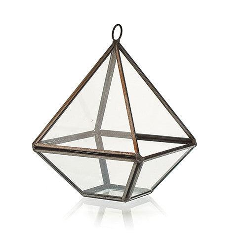 Geometric Glass Terrarium for Succulents and Plants - Stylish Planter Pot - Home Inspired Gifts