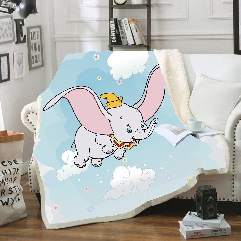 Disney Movie Soft Blanket Throw - Dumbo Elephant 3 Designs - Home Inspired Gifts