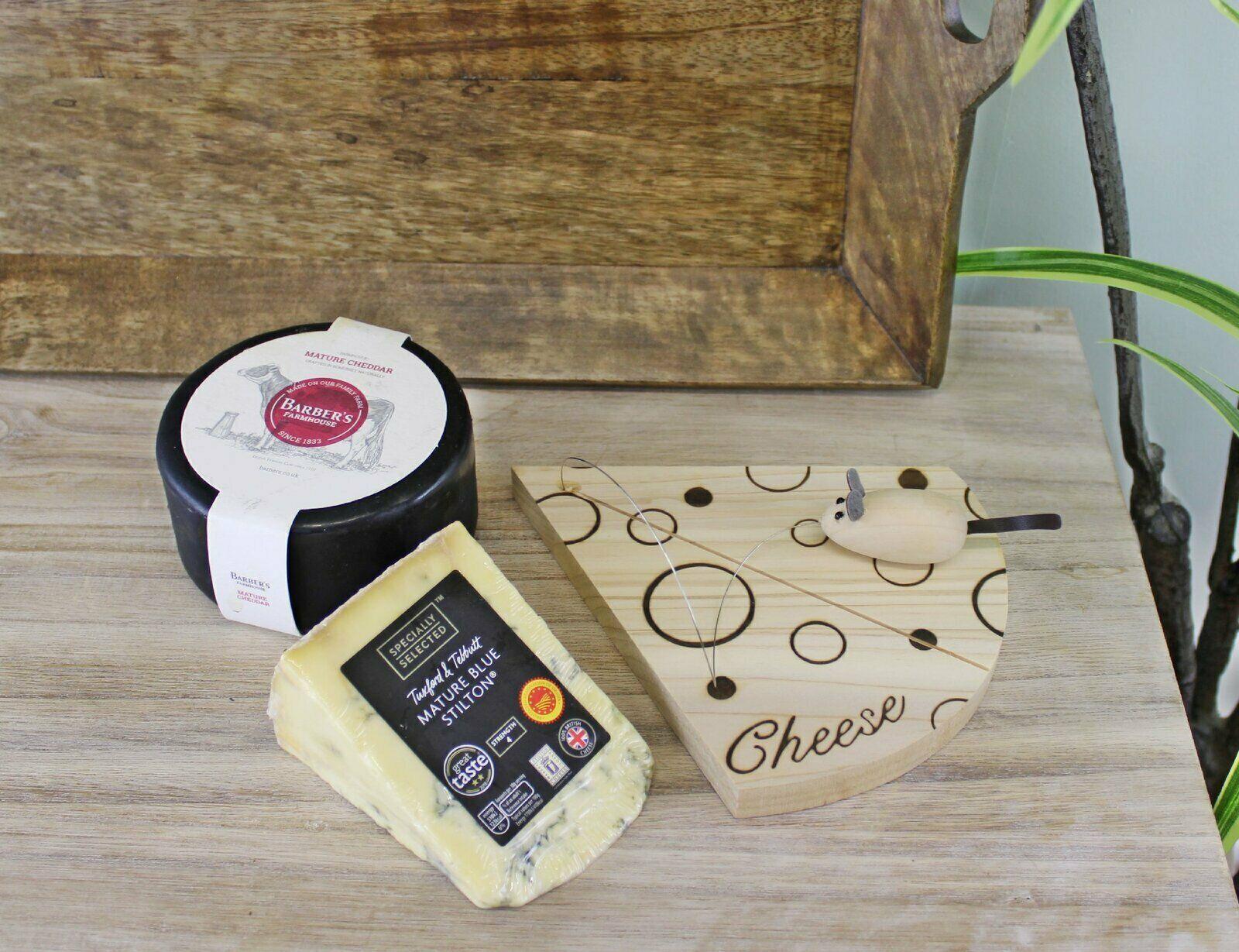 Handcrafted Cheese Board With Wire And Mouse Cutter - Home Inspired Gifts