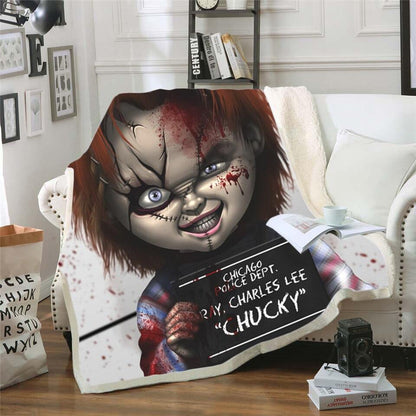 Horror Movie Soft Blanket Throw - Child's Play Chucky Bride 6 Designs - Home Inspired Gifts