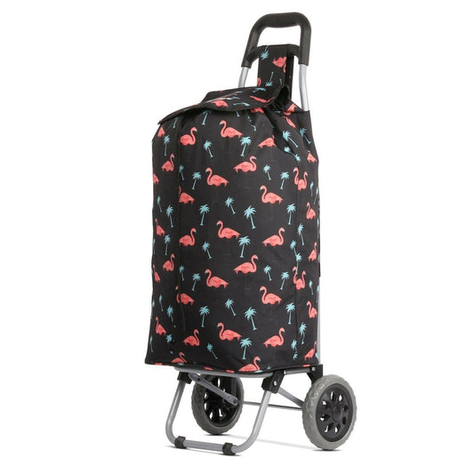 Hoppa 47L Light Weight Wheeled Shopping Trolley Bag - Flamingo - Home Inspired Gifts