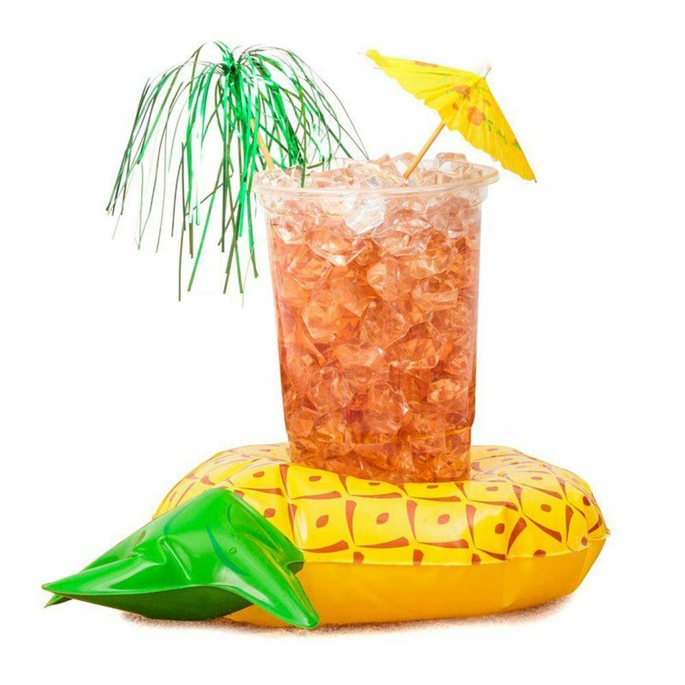 Inflatable Pineapple Floating Drink Can Cup Holder Pool Party Float - Home Inspired Gifts