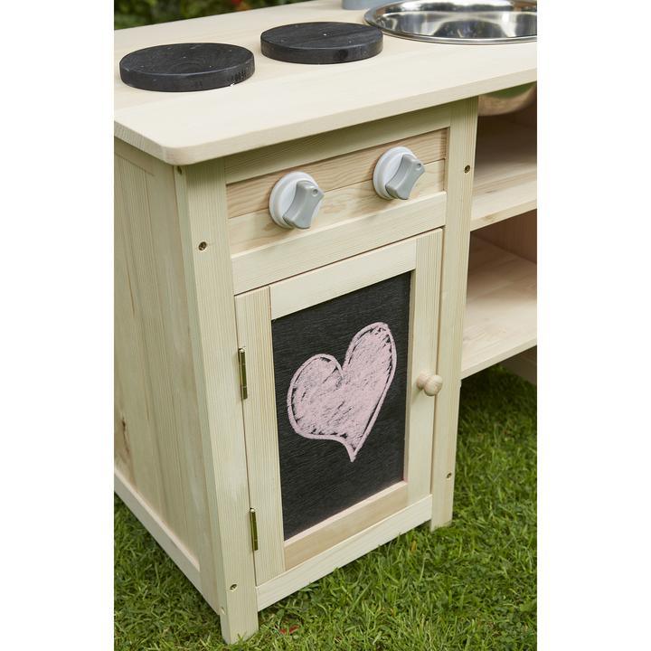 Kids Outdoor Wooden Mud Kitchen with Stainless-Steel Accessories - Home Inspired Gifts