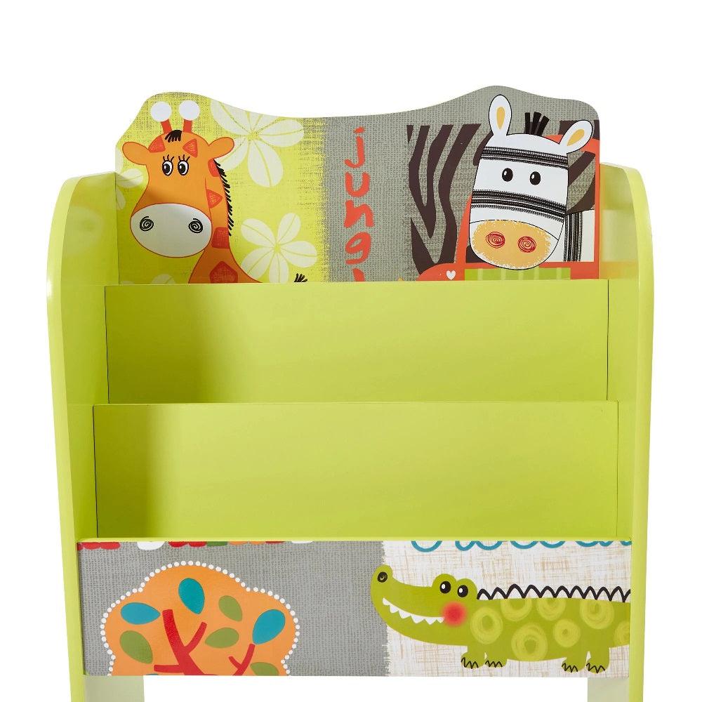Kids Safari Bookshelf Bookcase Storage Unit Playroom Children's Furniture - Home Inspired Gifts