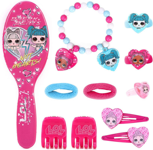 LOL Surprise! 11pcs Girls Hair Accessories Clips Comb Bands Beauty Set - Home Inspired Gifts