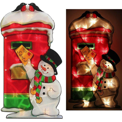 Large Christmas Double-Sided LED Window Metallic Effect Decoration - Home Inspired Gifts