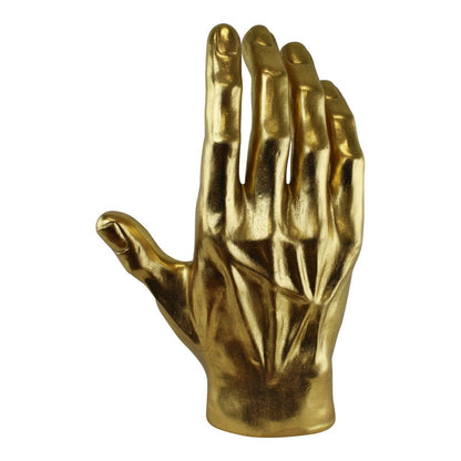 Large Gold Decorative Hand Palm Ornament 37cm Art Sculpture - Home Inspired Gifts
