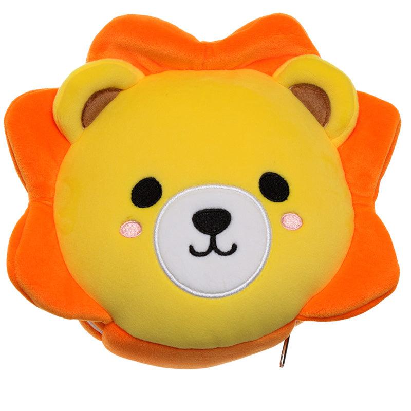 Lion Relaxeazzz Plush Round Travel Pillow & Eye Mask Set - Home Inspired Gifts