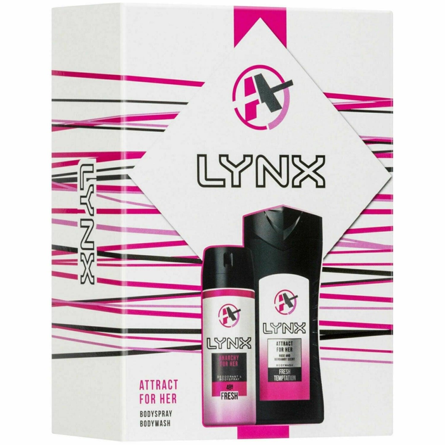 Lynx Attract For Her Duo Body Gel Wash Spray Boxed Gift Set - Home Inspired Gifts