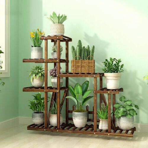 Multi-tier Wooden Plant Flower Display Stand Shelf Garden Patio - Home Inspired Gifts