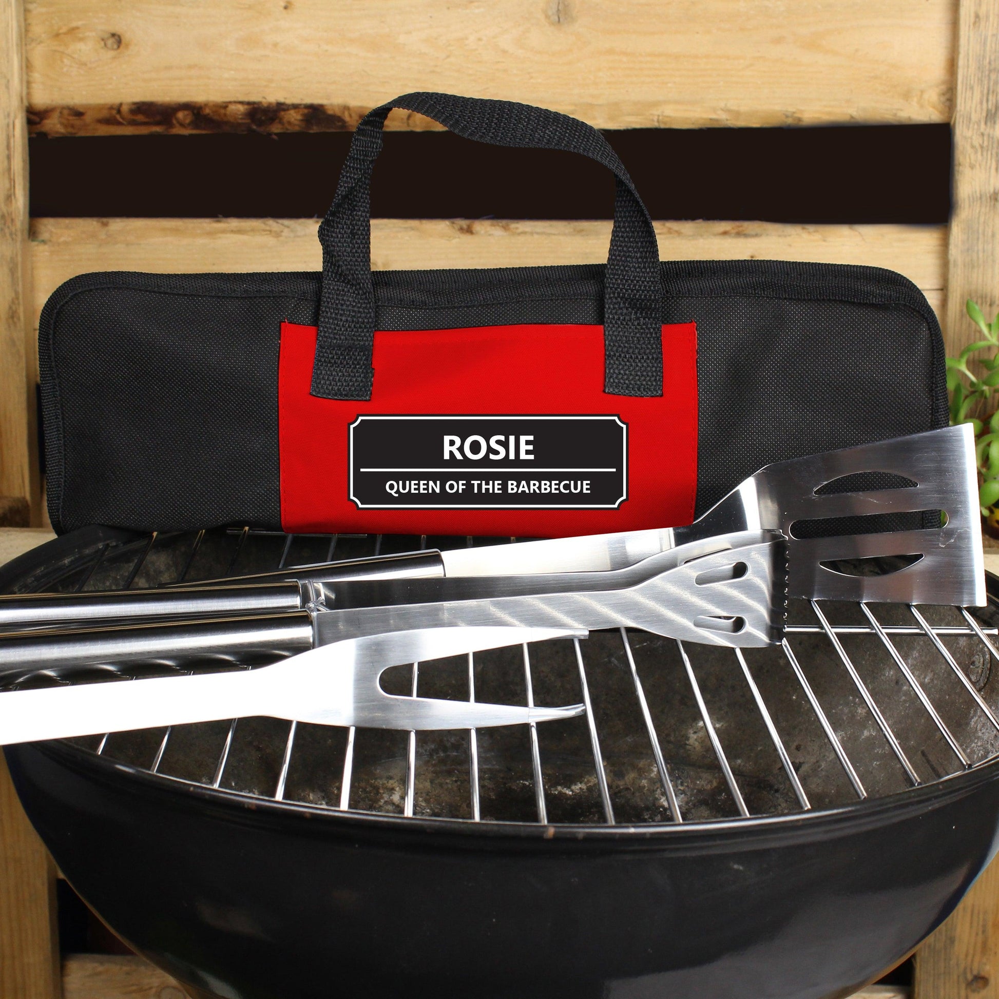 Personalised Classic Stainless Steel Utensils BBQ Kit Storage Bag - Home Inspired Gifts
