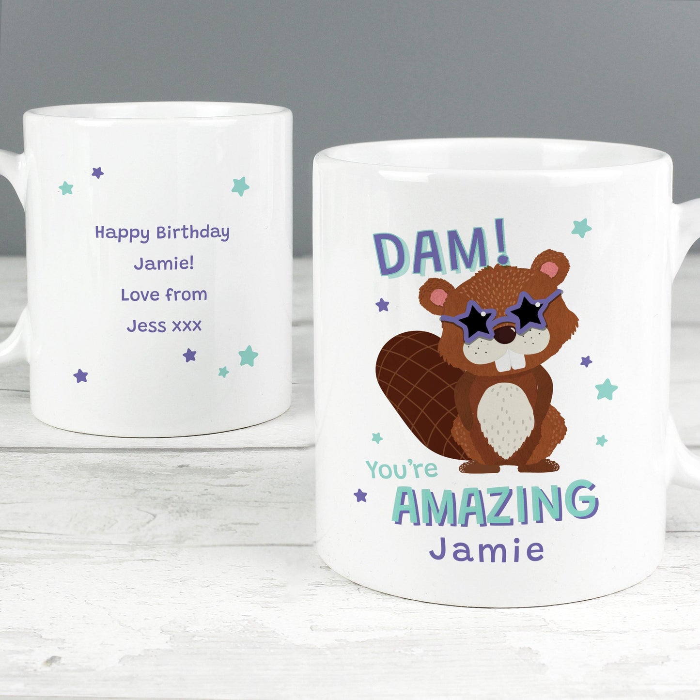 Personalised Message White Dam You're Amazing Mug Gift - Home Inspired Gifts