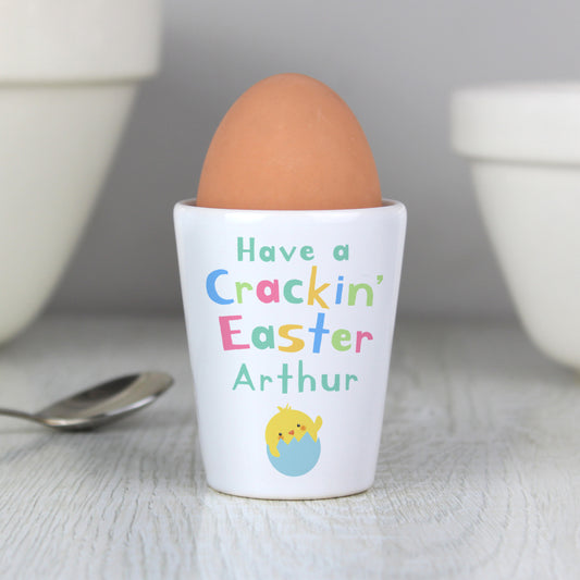 Personalised Name Have A Cracking Easter Egg Cup
