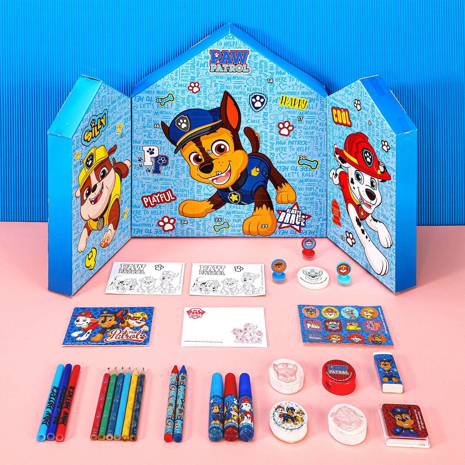 Paw Patrol Christmas Advent Calendar Art & Craft Stationery Set - Home Inspired Gifts