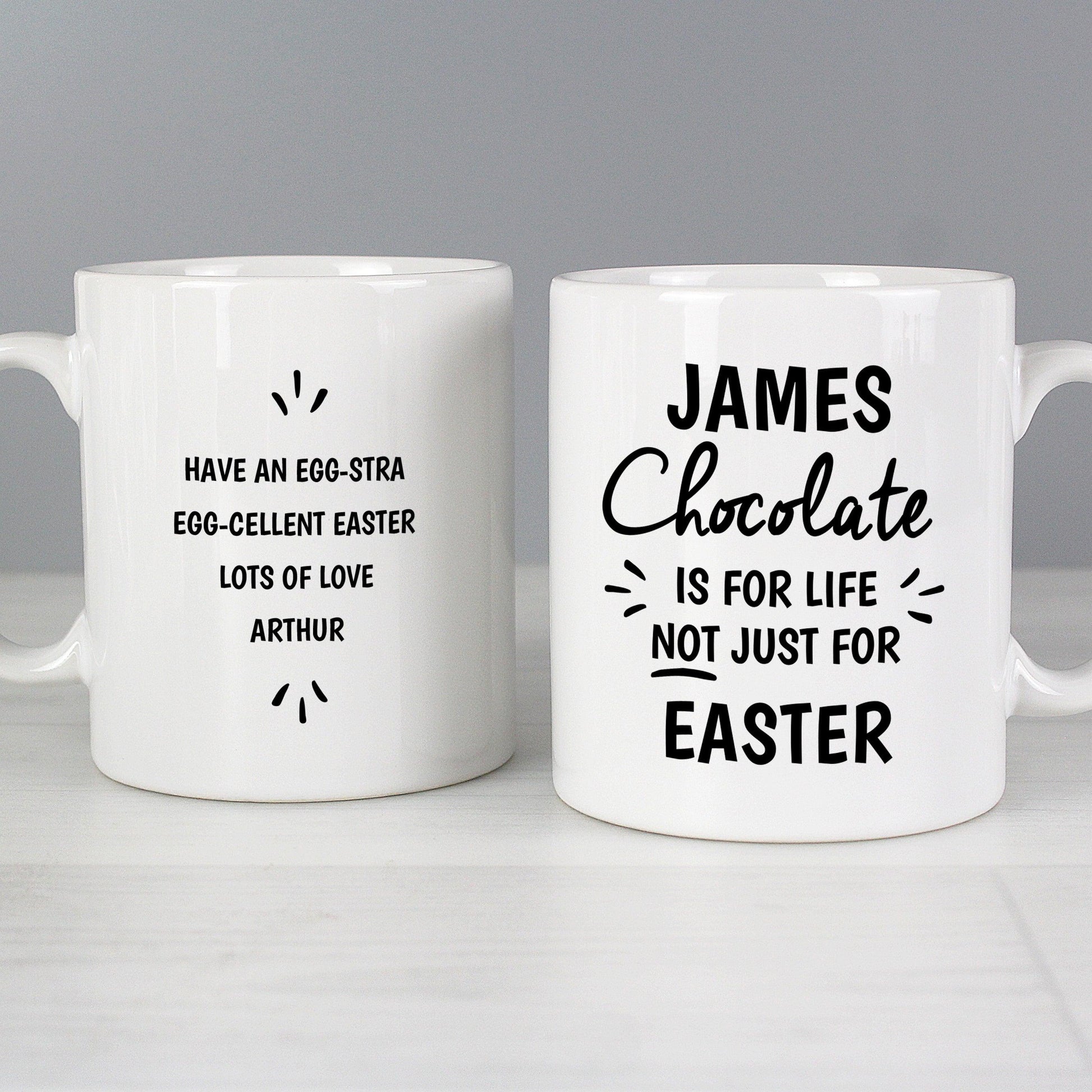 Personalised Chocolate Is For Life Mug Easter Gift - Home Inspired Gifts