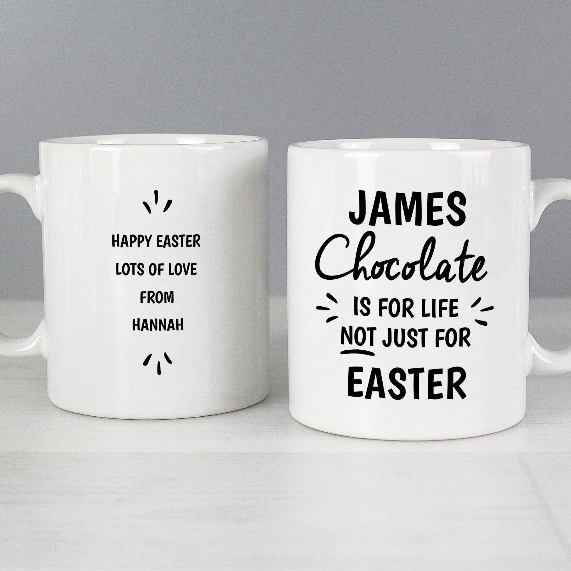 Personalised Chocolate Is For Life Mug Easter Gift - Home Inspired Gifts